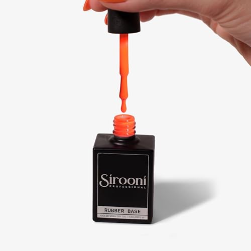 Sirooni Base de borracha - laranja coral | Base forte e flexível | Sombra laranja coral vibrante | E