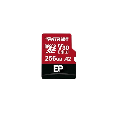 Patriot EP Series 256GB Micro SDXC V30 A2 UHS-I U3 4K UHD Memory Card - PEF256GEP32MCX