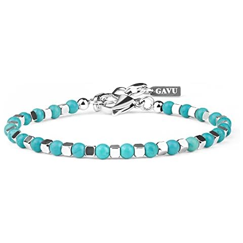 GAVU Stainless Steel Turquoise Stone Bracelet Cover
