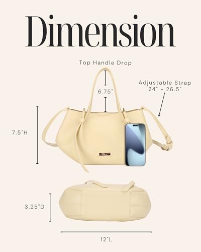 Bolsos Tote Pequeños para Mujer con Asa Superior y Correa Desmontable miniatura 5