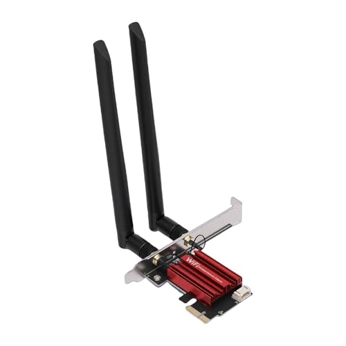 LICAEVEY tarjeta WiFi PCIe 1200Mbps, doble banda 2.4GHz y 5GHz, adaptador de red inalámbrico con 2 antenas para PC de escritorio, PCI Express Gigabit LAN para juegos y streaming