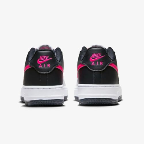 Image of Nike Air Force 1 Big Kids' Shoes (CT3839-109, White /Dark Obsidian /Fierce Pink) Size 7