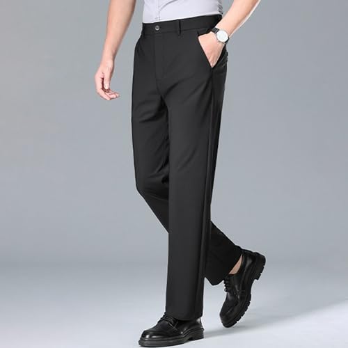 Men's Dress Pants Men Straight Leg Stretch Business Dress Pants Suit Pant for Formal & Business4