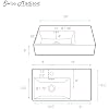 St. Tropez 24 x 18 Left Side Faucet Wall-Mount Bathroom Sink in White Marble