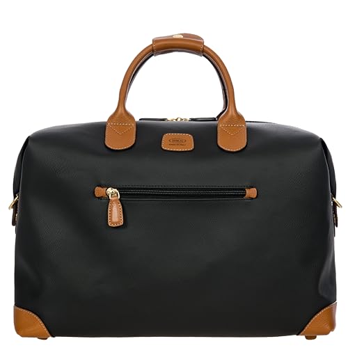 Bric's FIRENZE Cargo Duffel Bag - Luxury Travel Tote with Luggage Sleeve - Weekender and Travel Carry On Bags For Women and Men - Embossed PVC - 18 Inch, Black by Bric's - Used condition - US$491.90