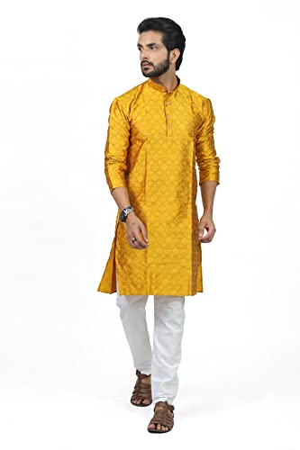 Image of HARPITA Men's Silk Blend Kurta Pyjama Set