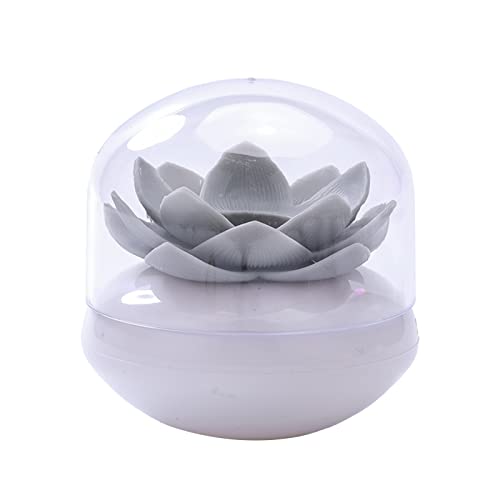 Bodhi2000 Distributeur de cotons-tiges en forme de lotus pour la maison, la salle de bain, le salon, l'hôtel - Gris