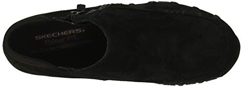 Skechers Women's Bikers-Zippiest-Moc-Toe Outside Zip Bootie Ankle Boot, Black, 9 M Us #TOP4