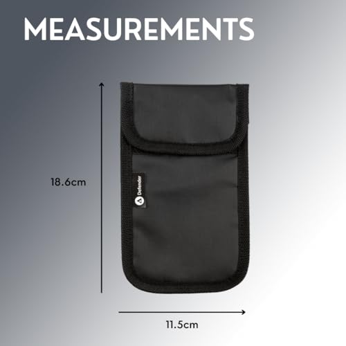 Defender Signal Blocker 2 Pack - RFID Faraday Pouch - Police Accredited Car Key Security Case - Phone Case Signal Blocking Device - Faraday Bag For Car Keys Mobile Phone Credit Cards