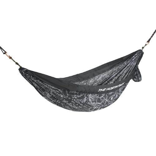 THE NORTH FACE Wawona Camping Hammock - Includes Carabiners & Tree Straps for Effortless Setup, Storage Bag Functions as Pocket, Anthracite Grey Conrad Topo Print/Anthracite Grey, One Size