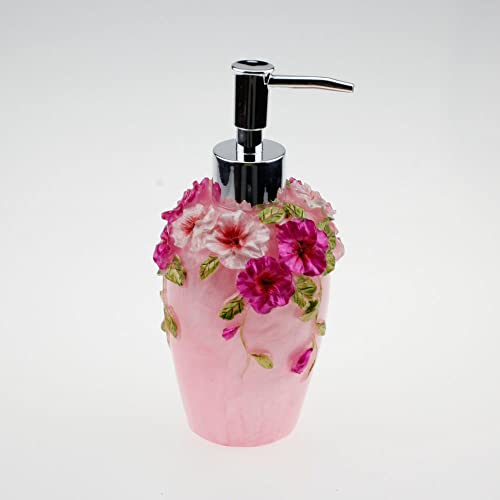 Creative Scents Marquee Bath Ensemble, 5 Piece Bathroom Accessories Set, Marquee Collection Bath Set Features Soap Dispenser, Toothbrush Holder, Tumbler, Soap Dish - Accented With Small Square Mirrors #TOP4