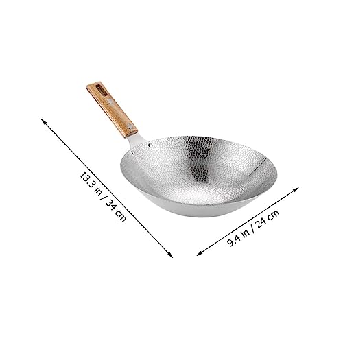 Wok de acero inoxidable Garneck para cocinar en casa miniatura 2