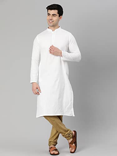 Image of Manthan Men's Cotton Solid Kurta