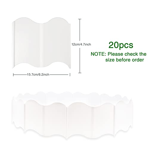 Eeocwf Garden Edging Border, Garden Landscape Edging Borders, 20Pcs Plastic Garden Fence Edging, Interlocking Landscaping Edging, Flexible Lawn Edging Flower Bed Border, For Outdoor Patio Pathway #TOP1