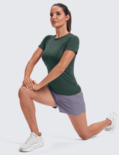 Image of MathCat Seamless Short Sleeve Workout Tops for Women