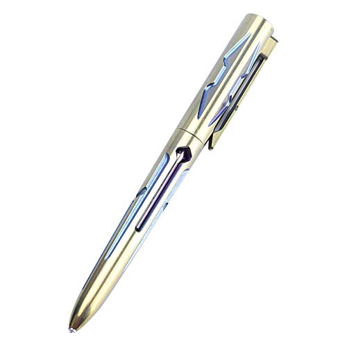 One-Day Sale: Up to 60% Off TACRAY Titanium Unique Smooth Writing Pen, Multitool Pen with Emergency Glass Breaker, Tactical Self-Defense Pen in Non-fading Gold Blue Color