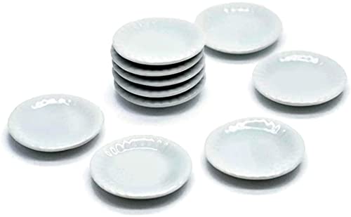 Assiettes céramiques anti-débordement blanches et grises de 2,7 cm pour en finir avec la vaisselle fragile