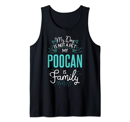 Cute Poocan Design Family Dog Giftn Tank Top