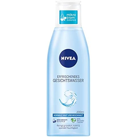 NIVEA Erfrischendes Gesichtswasser für normale und Mischhaut (200 ml), Gesichtstoner belebt & erfrischt die Haut, mildes Gesichtswasser spendet intensive Feuchtigkeit Cover