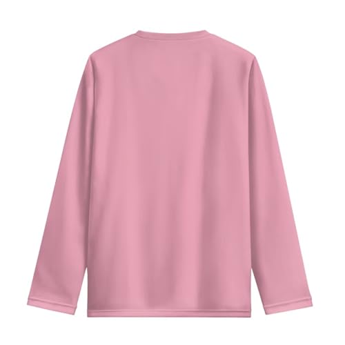Image of Girls Long Sleeve Shirt with Cute Graphic Casual Pullover Tops 3-16Y