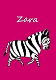  personalisiertes Malbuch / Notizbuch / Tagebuch - Zara: Zebra - A4 - blanko