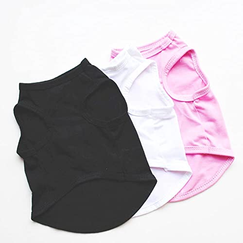 Dog Shirts Puppy Blank Clothes Breathable And Soft Dog Plain Tshirts For Small Medium Dogs Cats 6 Pieces #TOP7