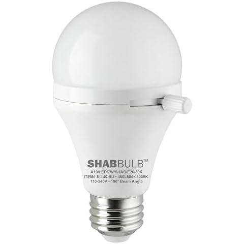 Sunlite ShabBulb, Shabbat Permissible LED Light Bulb, 7 Watt (40 Watt Equivalent) 3000K Warm White Cover