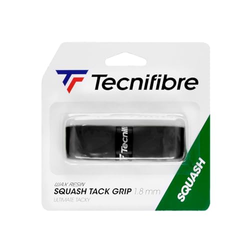 Tecnifibre Squash Tacky Replacement Grip Black - 1 Pack