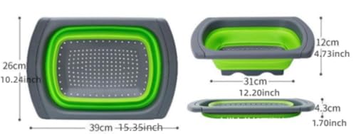 Sky35 Colander collapsible,Collapsible strainer,Colander Strainer Over, Vegetables & Fruits – Over The Sink Strainer,Strainers (6 Quart) with Extendable Handles (mikser)