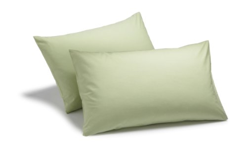 Image of Charlotte Thomas Percale Plain Dye, Housewife Pillowcases Meadow, 1 Pair