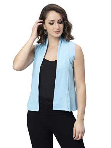 Image of NIMBLE Women's Open Front Sleeveless Cotton Short Shrugs | Modern Fashionable Cardigan for Casual & Formal Wear | Comfortable & Stylish Outerwear For Party
