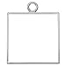 Nunn Design Open Frame Pendant, Square 25.5x30.5mm, 1 Piece, Silver