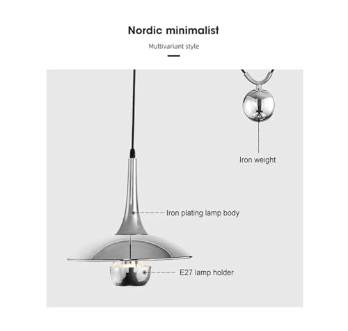 Lampe suspendue créative design ajustable dorée B Gold pour éclairage de restaurant - 5