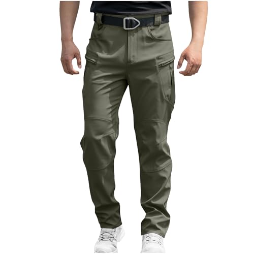 Men's Cargo Pants Casual Solid Color Button Down Trousers Soft Comfy Trendy Waterproof Lounge Wide Leg Hiking Clothes