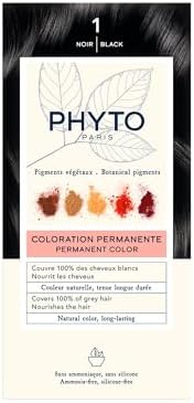 PHYTO Phytocolor Permanent Hair Color with Botanical Pigments, 100% Grey Hair Coverage, Ammonia-free, PPD-free, Resorcin-free, 0.42 oz