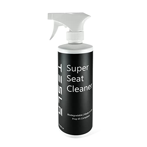 Tesla Seat Cleaner | 100% Biodegradable | Vegan Leather Car Seat Cleaner | Stain Remover For Leather, Carpet, Upholstery, Fabric, Etc.| 18.42Oz #TOP25