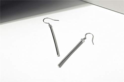 Pendientes de plata de ley 925 con borla larga exagerada para mujer 7