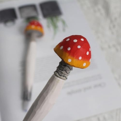 Bolígrafo Gel JJLFresheners Forma Hongo Roja Madera miniatura 6