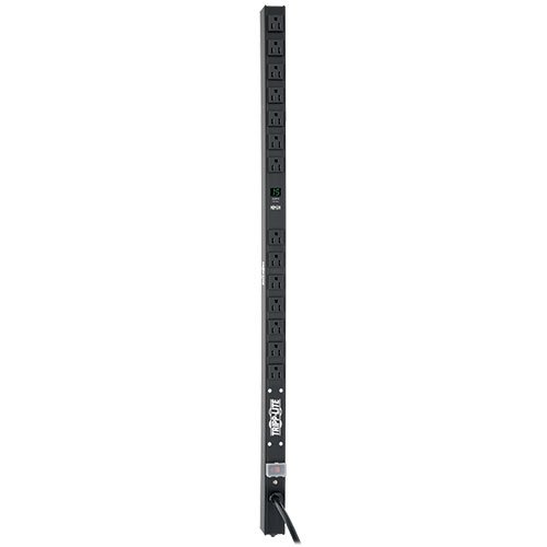 Tripp Lite Metered Pdu, 15A, 14 Outlets (5-15R), 120V, 5-15P, 15 Ft. Cord, 0U Vertical Rack-Mount Power (Pdumv15-36) Black #TOP1