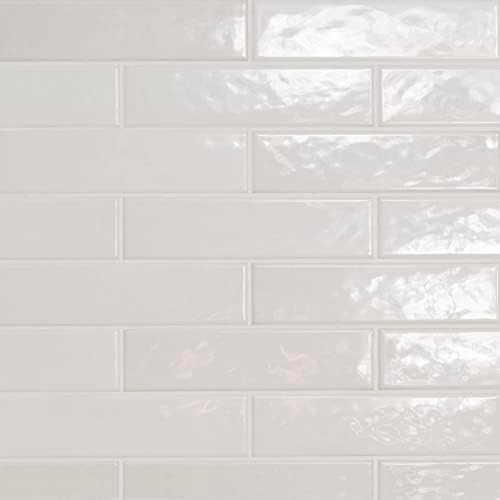 MSI Renzo Dove 3 Inch x 12 Inch Glossy Ceramic Subway Wall Tile for Bathroom, Kitchen Backsplash, Accent Wall Tile, and Shower Wall Tile