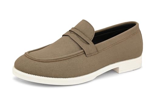 Image of MACTREE Suede Leather Stylish Loafers Shoes for Men