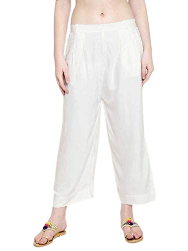 SHOPPING ERA's Women Rayon Regular Fit Plain Palazzo Pants Trousers for Girls