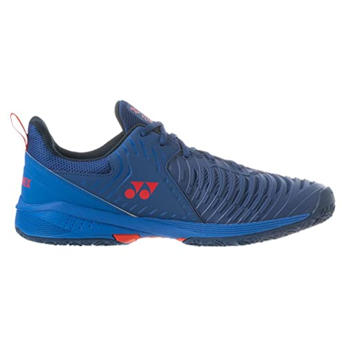 Yonex Men`s Sonicage 3 Clay Tennis Shoes Navy And Red #TOP3