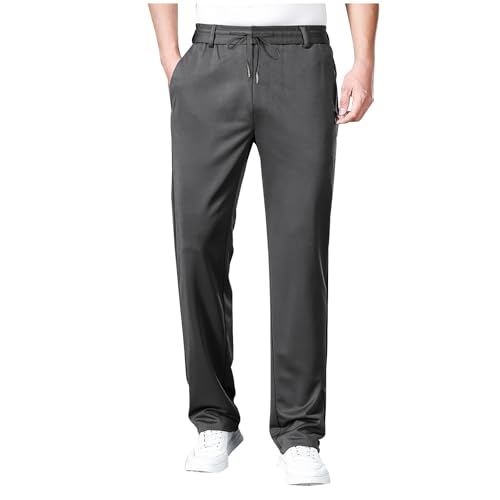 Dress Pants for Men Business Casual Trousers Pleated Front Straight Leg Plus Size Work Pants Office Wedding Trendy