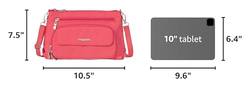 Image of Baggallini Original Everyday 11x7.5 Crossbody Bags Rfid Protected Lightweight Nylon Zippered Travel Purse