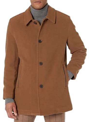Cole Haan mens Full Zip Wool Plush Car Coat - Main Image