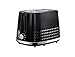Tower T20082BLK Solitaire 2 Slice Toaster, Browning Control, 850W, Black with Chrome Accents