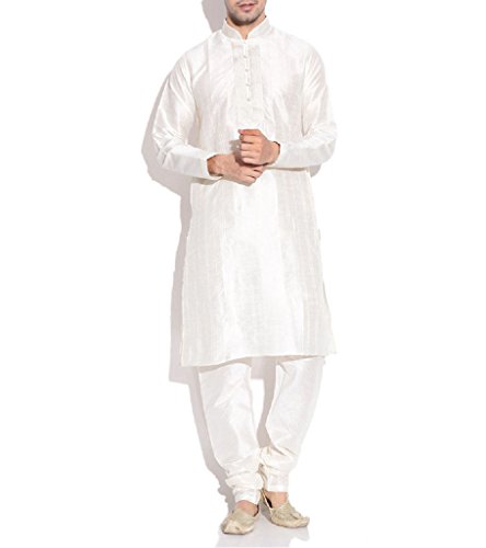 Kurta para hombre pijama étnico color marfil en talla XXL 1