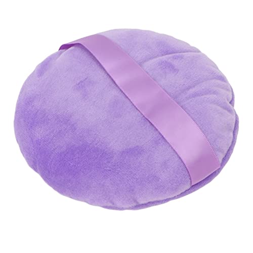 Makeup Puff Pad Powder Puff Wet Dry Washable Soft Swan Down Ultra Large Round Loose Powder Puff for Makeup Round Powder Blenders Sponges (Purple)