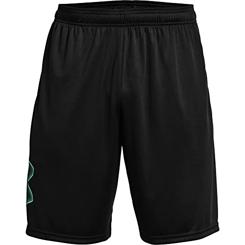 Image of Under Armour Men's Tech Graphic 10 inch Shorts, Black (006) /Matcha Green, XX-Large